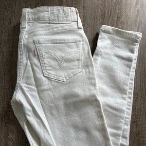 Levi’s 535 Super Skinny White Jeans Size 26